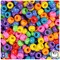 BeadTin Circus Opaque Mix 6.5mm Mini Barrel Plastic Pony Beads (1000pcs)